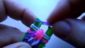 Как плести браслет из резинок ИСПАНСКОЕ КРУЖЕВО без станка на рогатке