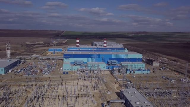 Обзорная аэросъемка новой Симферопольской ТЕС/Строгановка/