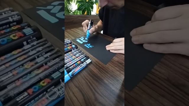 всё о голубых... и все размеры #posca #markers #кравкаллиграф