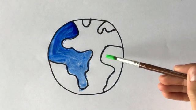 Bolalar uchun Yer sayyorasini qanday chizish mumkin Рисуем простой рисунок планета земля для детей смотреть онлайн