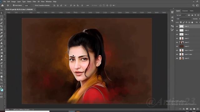 Digital Painting Process Explained | Shruti Hassan | Artisa 23 смотреть онлайн