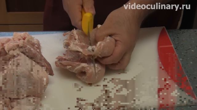 Разделка курицы со снятием филе - ВидеоКулинария