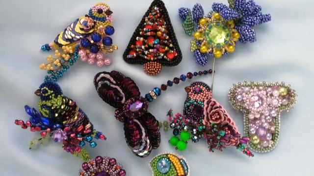 Разноцветные броши ручной работы. Multicolor brooch & pins ✰⋆🌟✪🔯✨