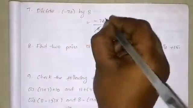 Exercise 1.6/ 7. Divide (-72) by 8 смотреть онлайн