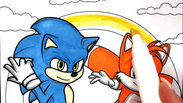 Sonic Tails coloring pages / Sonic coloring pages / How to draw Sonic смотреть онлайн