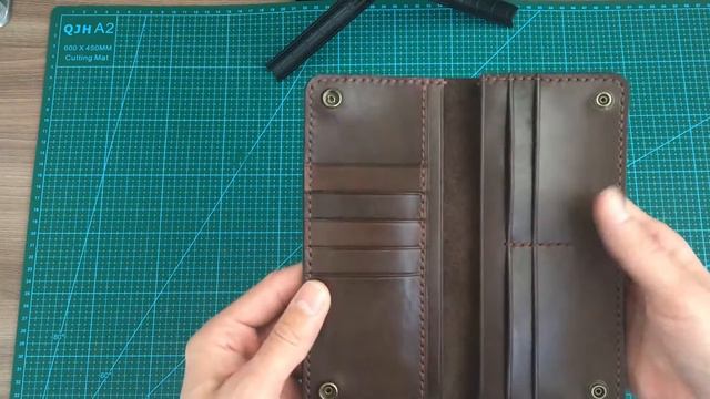 портмоне из кожи своими руками . обзор .Making a leather wallet.