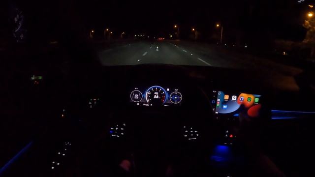 2022 Volkswagen Golf R DSG POV Night Drive (3D Audio)(ASMR) смотреть онлайн
