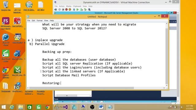 SQL DBA Interview Questions & Answers | Migration strategy For SQL Server 2008 to SQL Server 2012