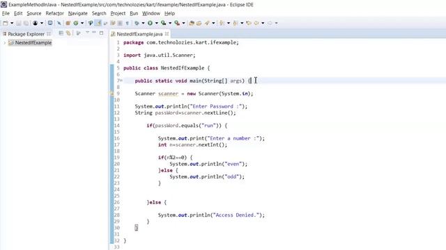 Nested If statement in Java смотреть онлайн