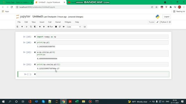 Numpy in Python || Basics of Python #python #python3 #basic #basicsofpython  #numpy  #anaconda