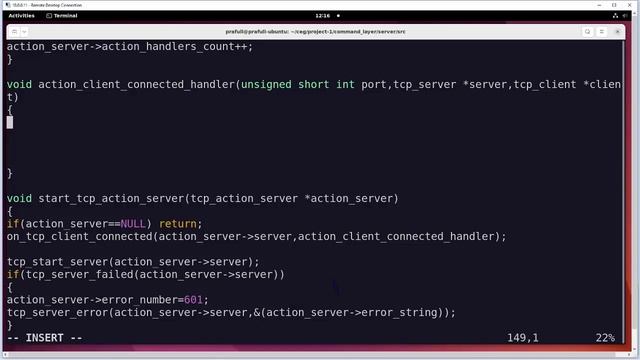 C Programming-Project-Server Monitor-31.Command / Action layer - Server side implementation - Part