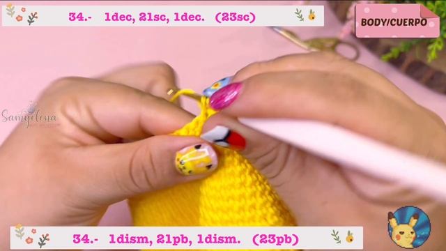 pikachu amigurumi crochet Pattern español/ingles смотреть онлайн