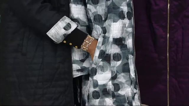 Dennis Basso Water Resistant Horizontal Quilted Coat on QVC смотреть онлайн