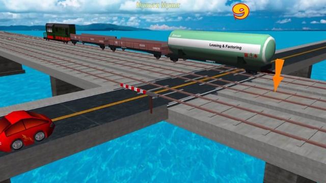 Local Trains Cars and Railroad Crossing - Game #2