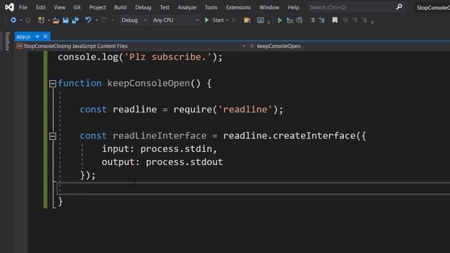 How to Wait for User Input in Javascript - Keep the Console Open (Node.JS) смотреть онлайн