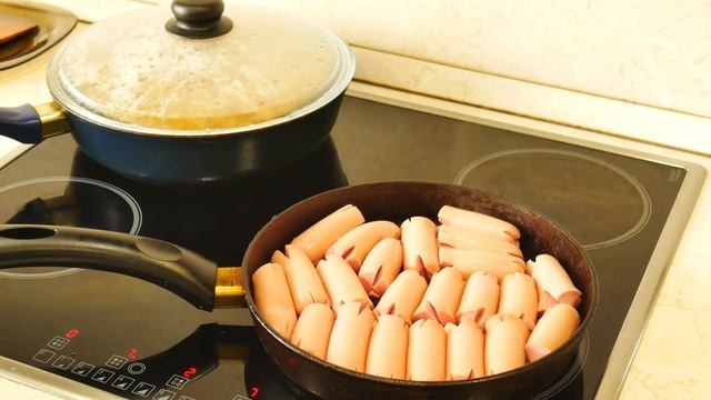 Макароны с луком и сосисками,вкусный обед по-быстрому. смотреть онлайн