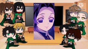 ⚔️ AOT reacts to demon slayer TIKTOK edits 1/3 ⚔️ || Gacha Club || Gacha life ||