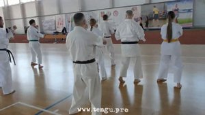 Сантин но ката (с Ибуки). Семинар по базовой технике Киокусинкай. Мурманск