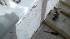 Пол на лоджии 3ч (монтаж брусков)