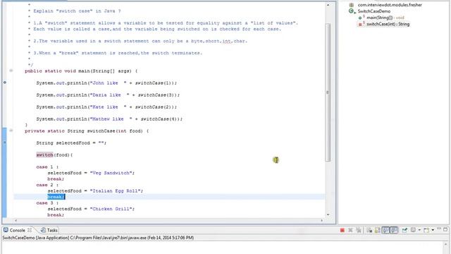 Switch Case in Java