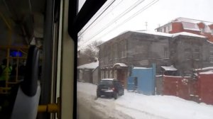 поездка на трамвае 71-619 по маршруту №22 город Ульяновск