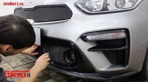 Защита радиатора KIA CERATO IV 2018-н.в. (Черный) - strelka11.ru
