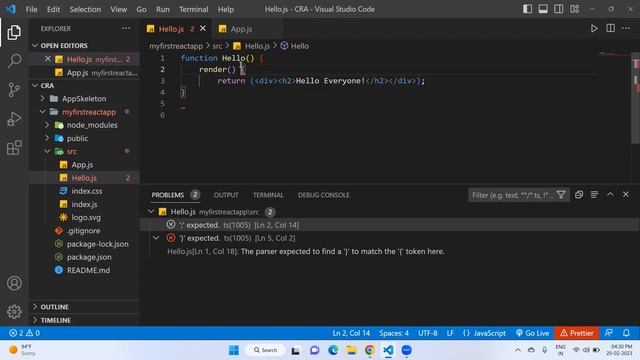 Create functional component In CRA | React Components in Hindi | #2023 смотреть онлайн