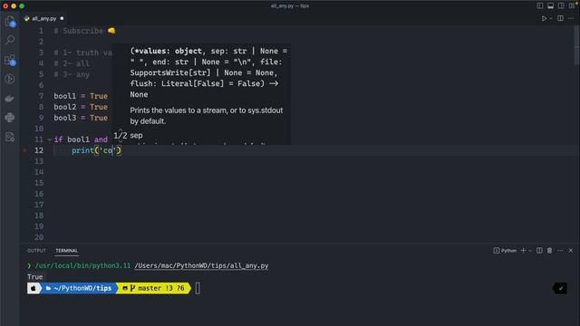 Python Tutorial - all, any, and their use cases