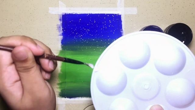 Easy Aurora Night Sky Landscape Painting with Poster Colors for Beginners! • Step-by-step Tutorial смотреть онлайн