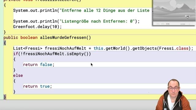 Greenfoot-Kurs [#11] - »Friss, Fliege!« - Listen in Java (ArrayList)