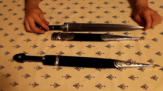 обзор пары кинжалов, кама и казачий кинжал смотреть онлайн