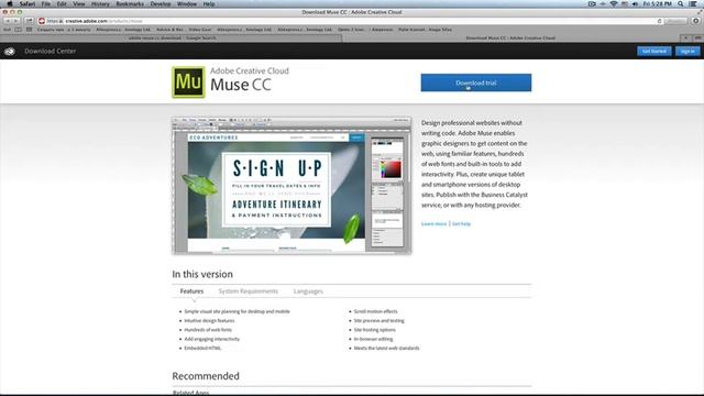 Урок 1 Установка полной версии Adobe Muse смотреть онлайн