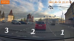 Круговое движение Богоявленская площадь Ярославль Е190МК76 и Т561СО76  (180522)