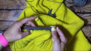 Как связать накладной карман спицами из готового полотна ∣∣ Мастер-класс Карман связанный спицами