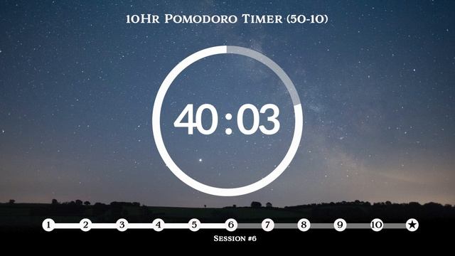 50 Minute Pomodoro Timer ? Focus White Noise 집중 백색소음?10-Hour Study ⏱Pomodoro 50/10, 50 min x 10 set