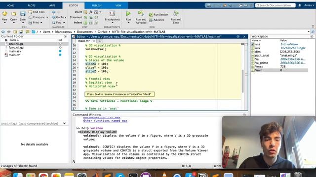 Basics of NifTI file visualization on MATLAB смотреть онлайн