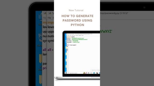 How to generate Password using Python Programming