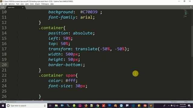 css heading style | website designing tutorials | cspoint