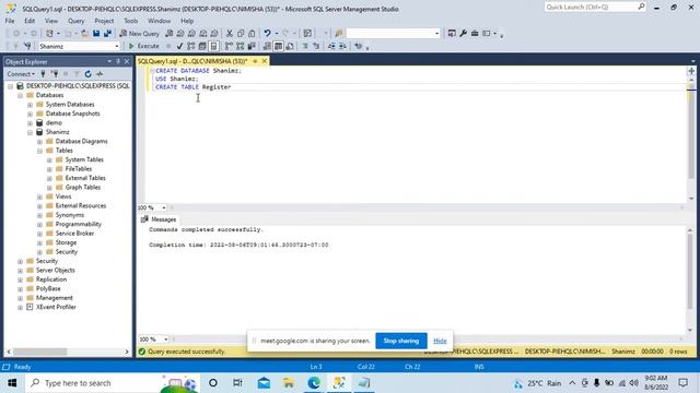 Day 1 - SQL -  LIVE Class ( August 6 2022) - Shanimz Academy