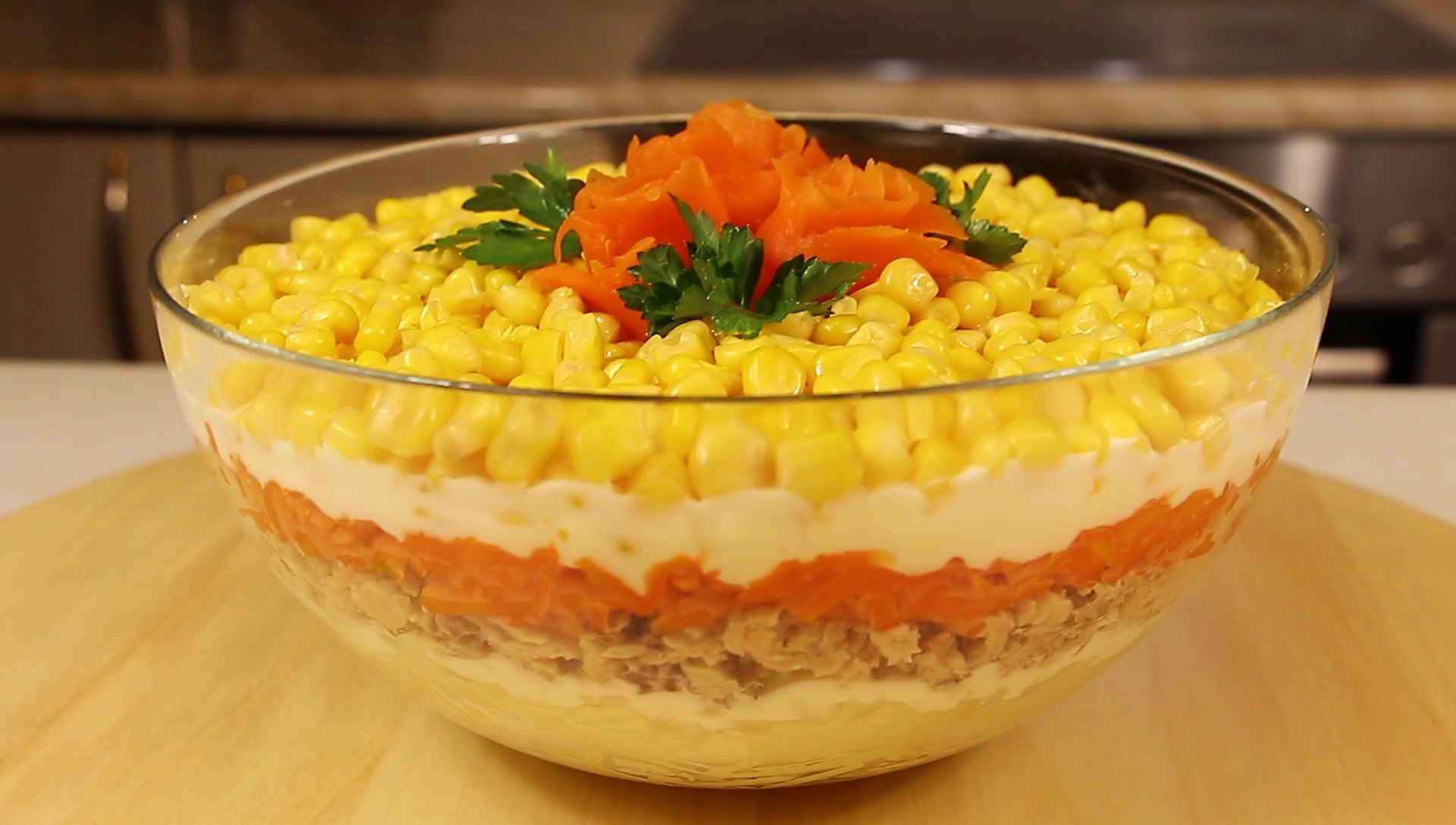 Вкусный ПОСТНЫЙ САЛАТ НА НОВОГОДНИЙ СТОЛ/ Постный салат "Мимоза" с кукурузой