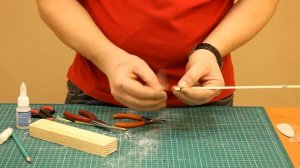 Изготовление простейшей модели самолета на резиномоторе из пенопласта часть 3.