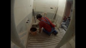Интеграция кабеля теплого пола в готовую стяжку.