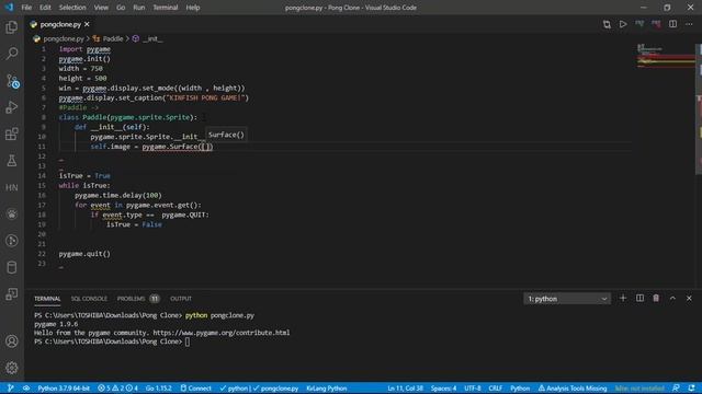 Pong Game DEV Using Python For Ethiopia part 1 смотреть онлайн