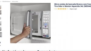 Micro ondas de bancada Branco com Função Tira Odor e Manter Aquecido 34L MEO44