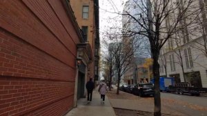 Rainy autumn day in downtown Chicago, fog and city sound / Прогулка Чикаго