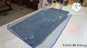 ВОЙЛОЧНЫЕ БРЮКИ. РАСКЛАДКА ШЕРСТИ И ВАЛЯНИЕ. ЗАГОТОВКИ ИЗ ШЕРСТИ