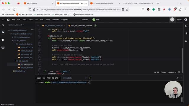Boto3 Tutorial - List S3 Buckets смотреть онлайн