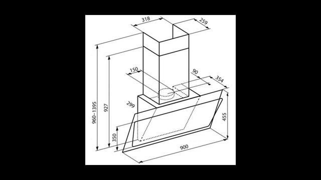 Вытяжка 90 см Korting — Вытяжки кухонные смотреть онлайн