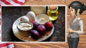 Оладьи со сливами