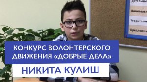 Конкурс волонтерского движения ДОБРЫЕ ДЕЛА —  Никита Кулиш | Частная школа запад Москвы